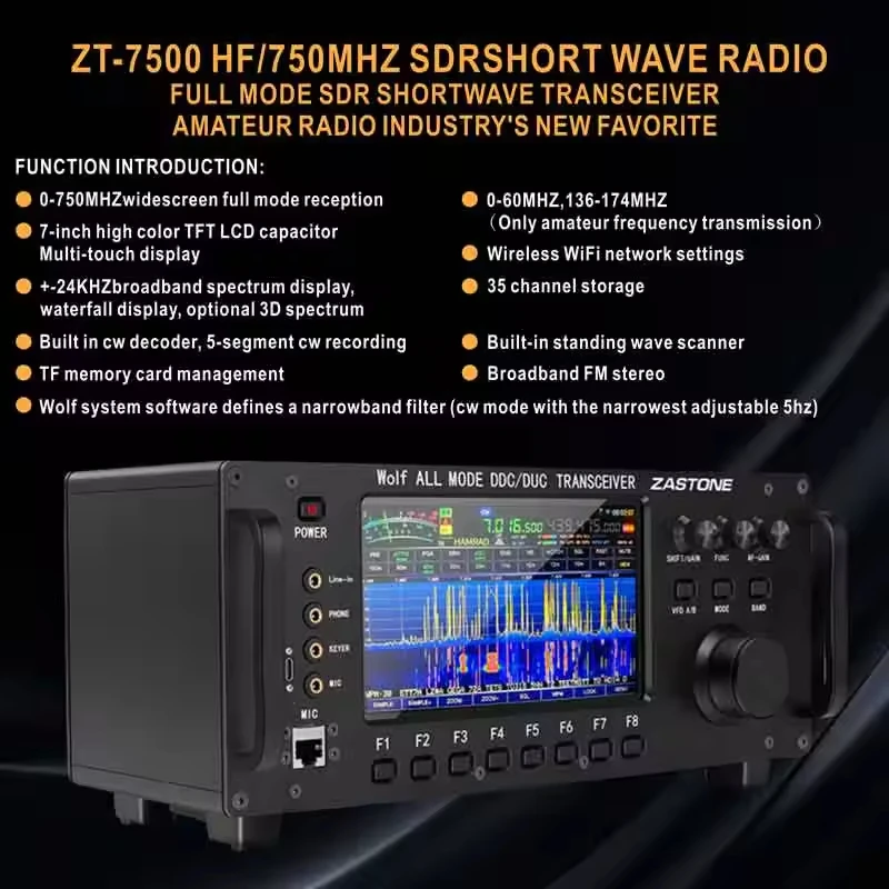 Zastone ZT7500 100W Transceiver - Long Range Shortwave Radio