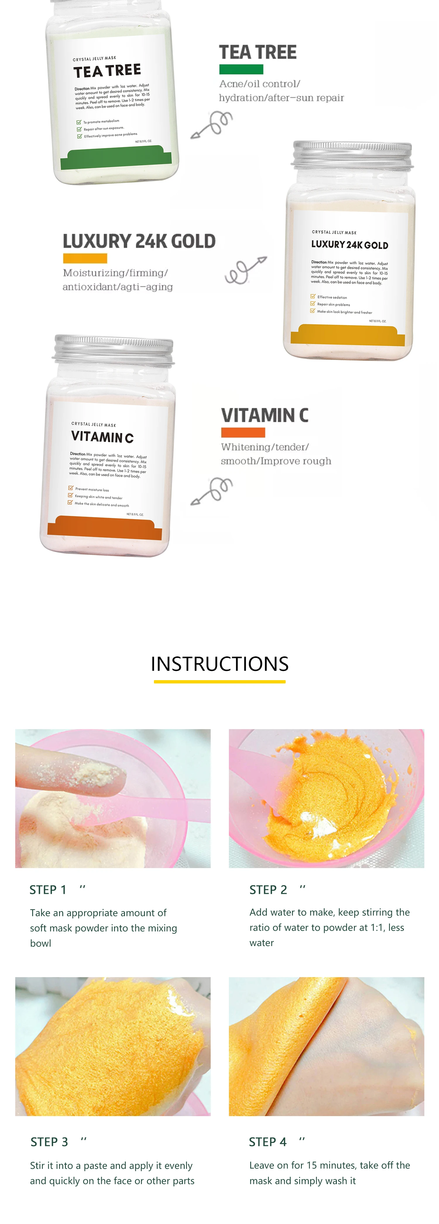 Hanxiaoya Oem Own Brand Natural Pearl Powder Crystal Jelly Mask