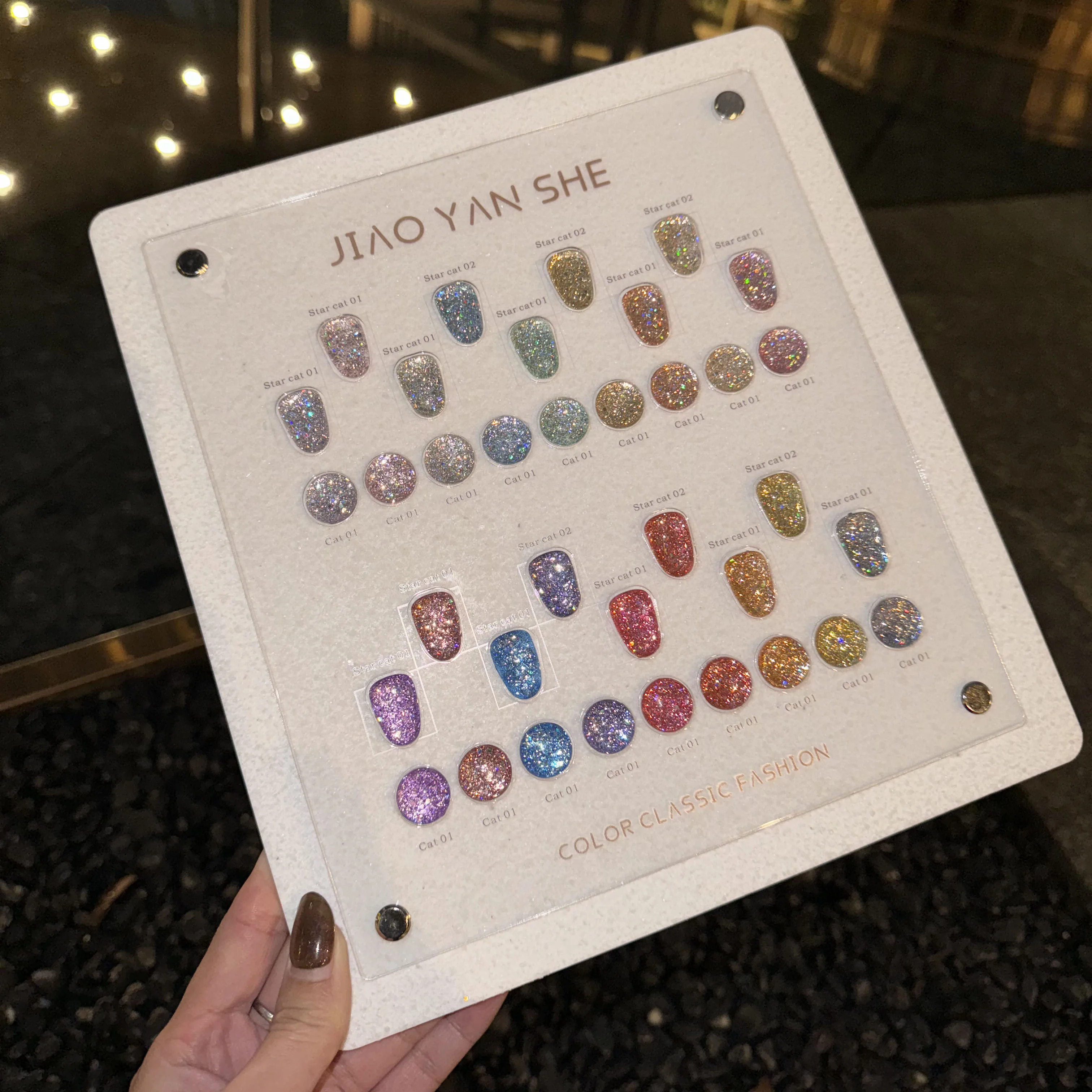 JIAO YAN SHE フラッシュ24色セット JIAOYANSHE 24 Colors Multicolour Fluorescence style Korean