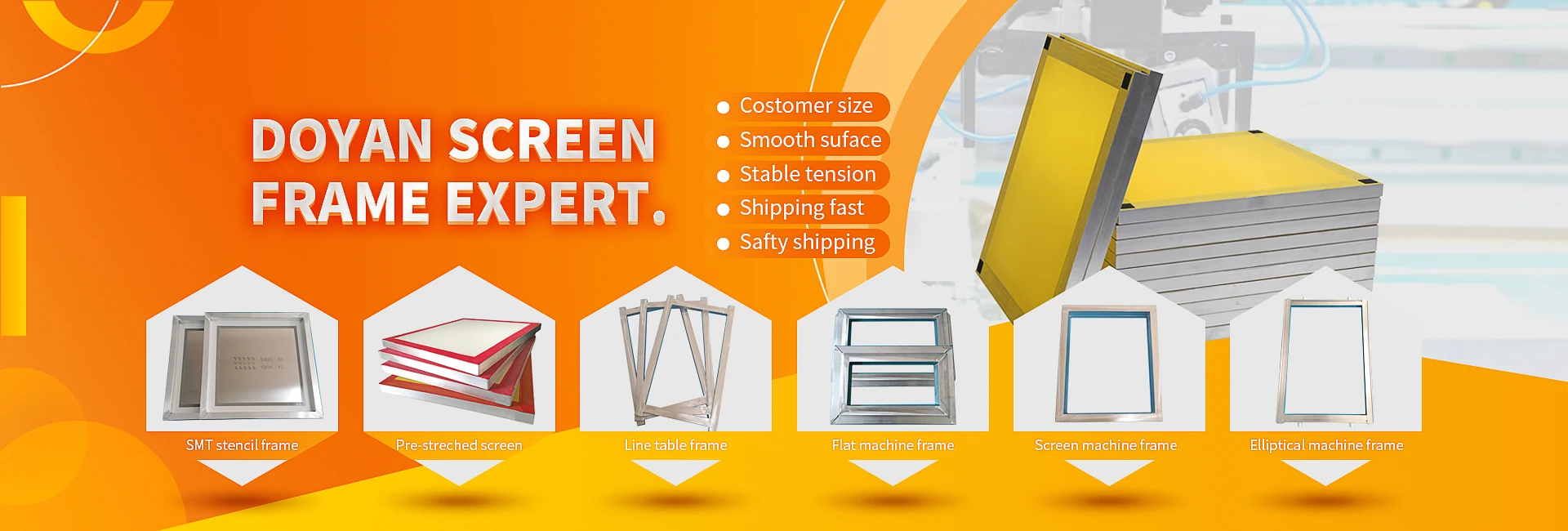 Frame For Screen Personalized Burning Image Aluminum Frame for Screen Printing