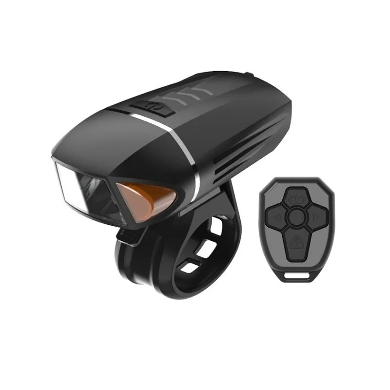 RTS Bicycle Front Light USB Rechargeable Led 120dB Horn Siren Wireless Remote Control Bike Light Alarm