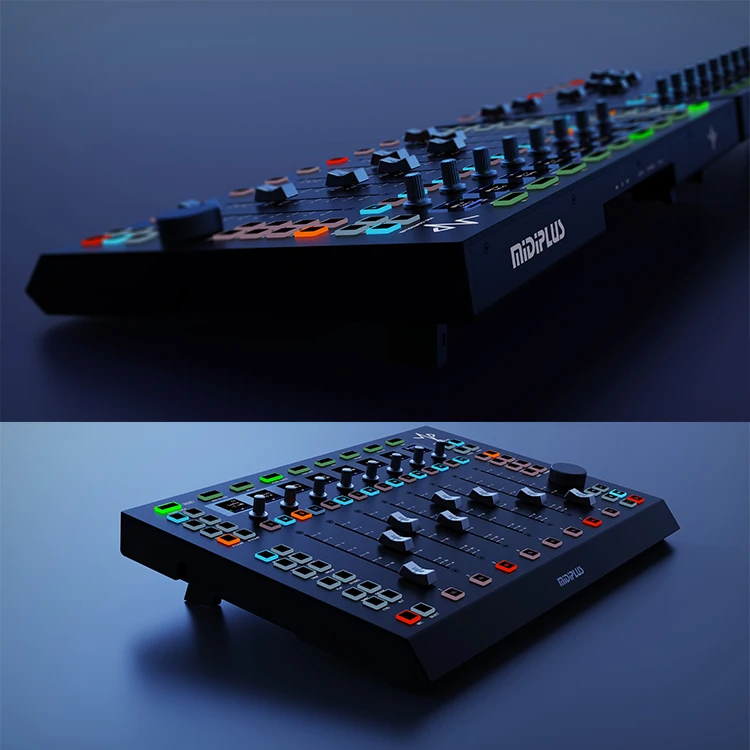 Midiplus up MIDI Controller Arrangement Audio 32 Channel Digital Mixer DAW Controller with 8 Touch-sensitive Motorized Faders