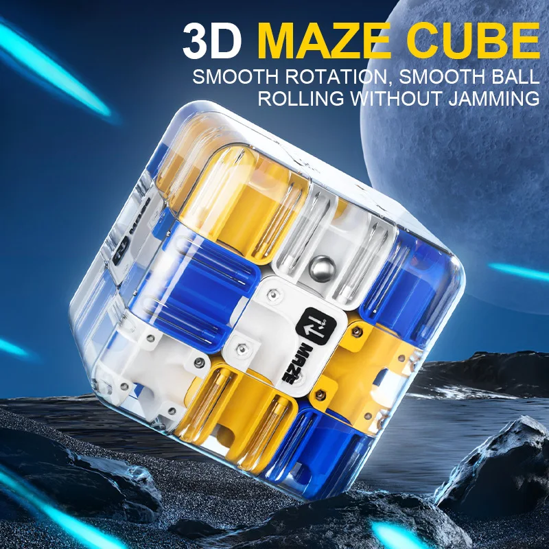 3D Road Building Maze Cube Puzzle for Kids