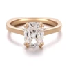 Anillo de oro macizo de 18 quilates con diamante de laboratorio