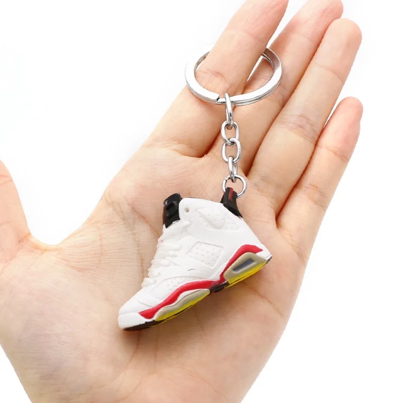 2023 New Pvc 3d Sneaker Shoe Keychain Basketball Shoes Key Ring Shoe