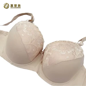Plus Size Lingerie Wholesale Full Figure Large Cups Adjustable Strap Push-up Breathable Padded Lace Underwire Bra for Women