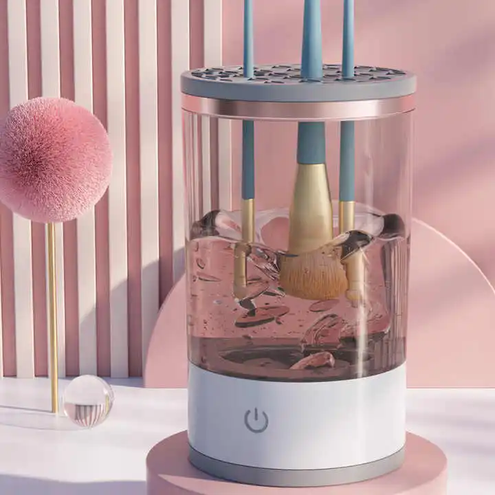 Fast Instant Electric Makeup Brush Cleaner Machine Automatic Brush Cleaner Spinner Tool USB Power Source for Household Use