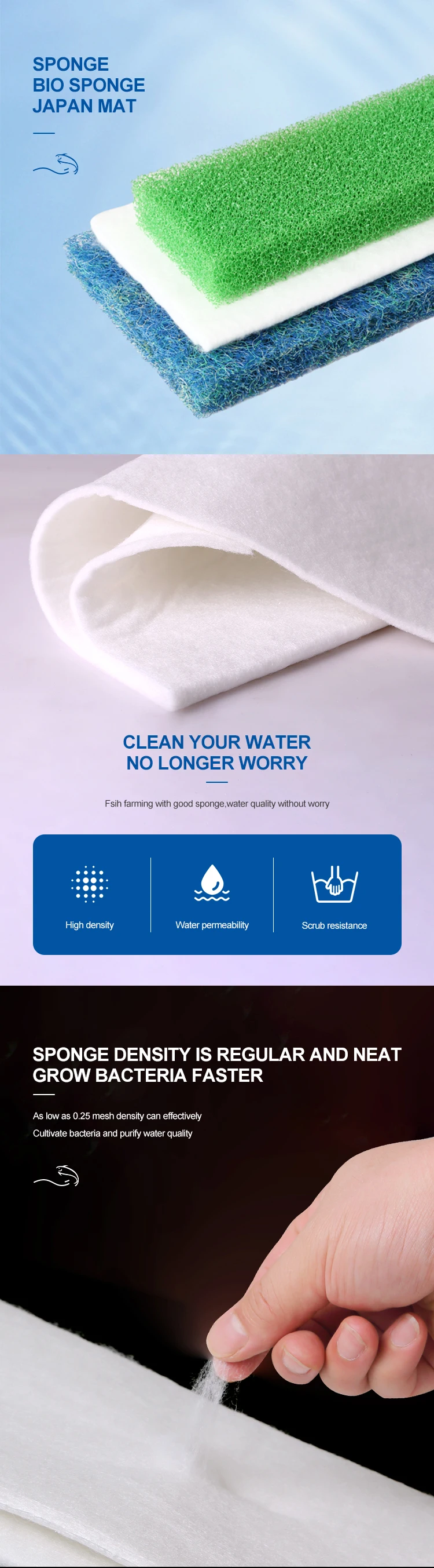 Xinyou White Bio Sponge XY-1821 for Aquarium Filters