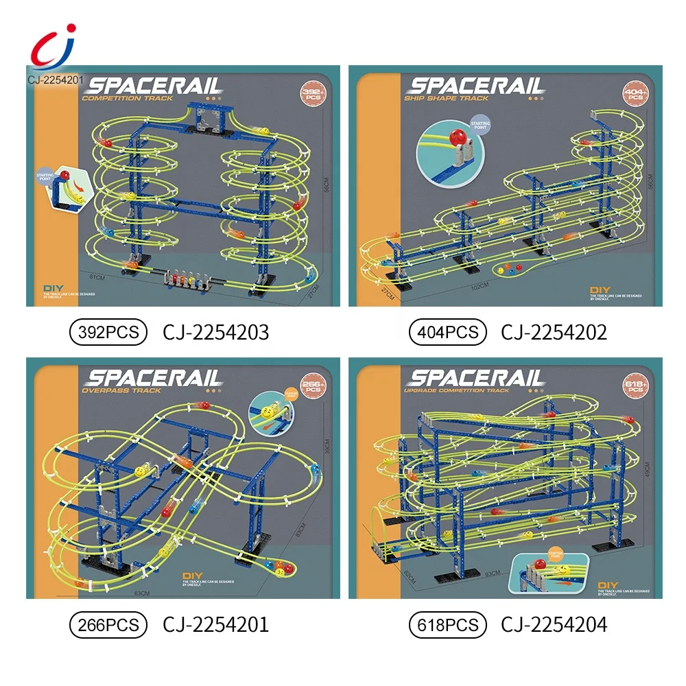 Chengji新着スペースレールセット266個Diy組み立てスロット