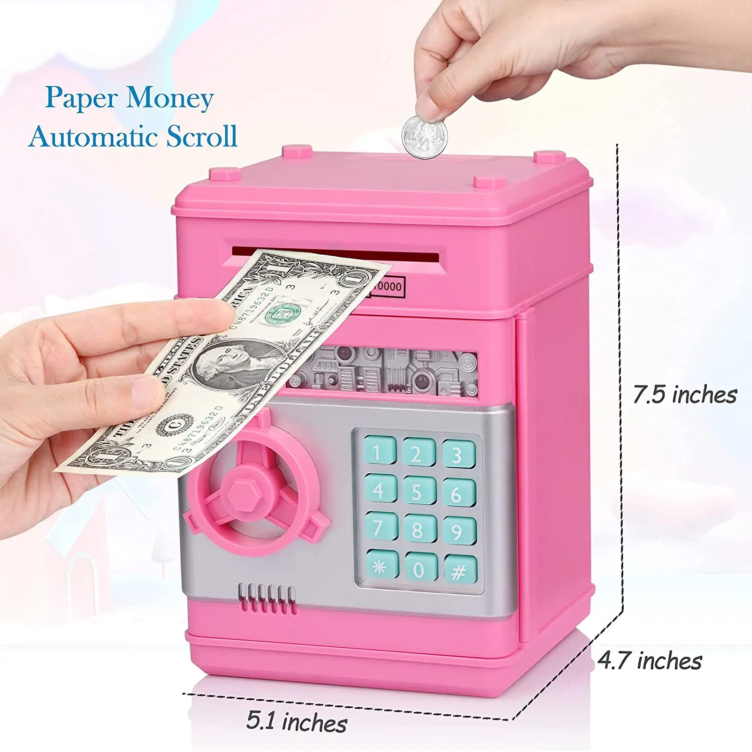 Children Boys Girls Bank Money Saving Box For Kids Baby Toy Safe Coin