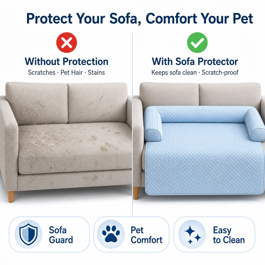 Summer Cooling Pet Sofa Protector Bed — Product details 8