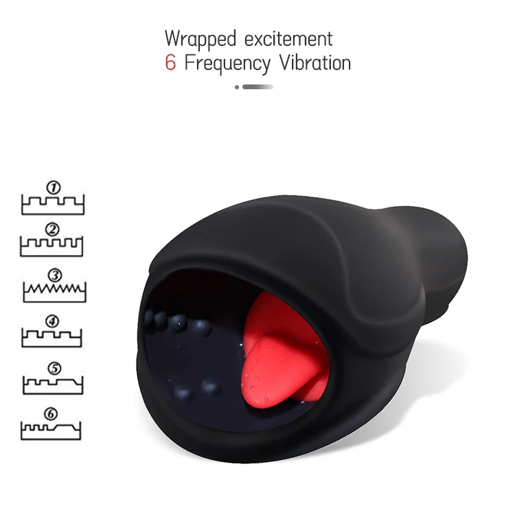 Oral 6 Speeds Vibrating Male Masturbator Electric Lick Suck Automatic Oral  Sex Penis Masturbation Cup for Man