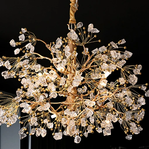 Светлая Роскошная полностью медная ветка магазин одежды люстра для виллы гостиной фары креативные Индивидуальные Светильники магазина