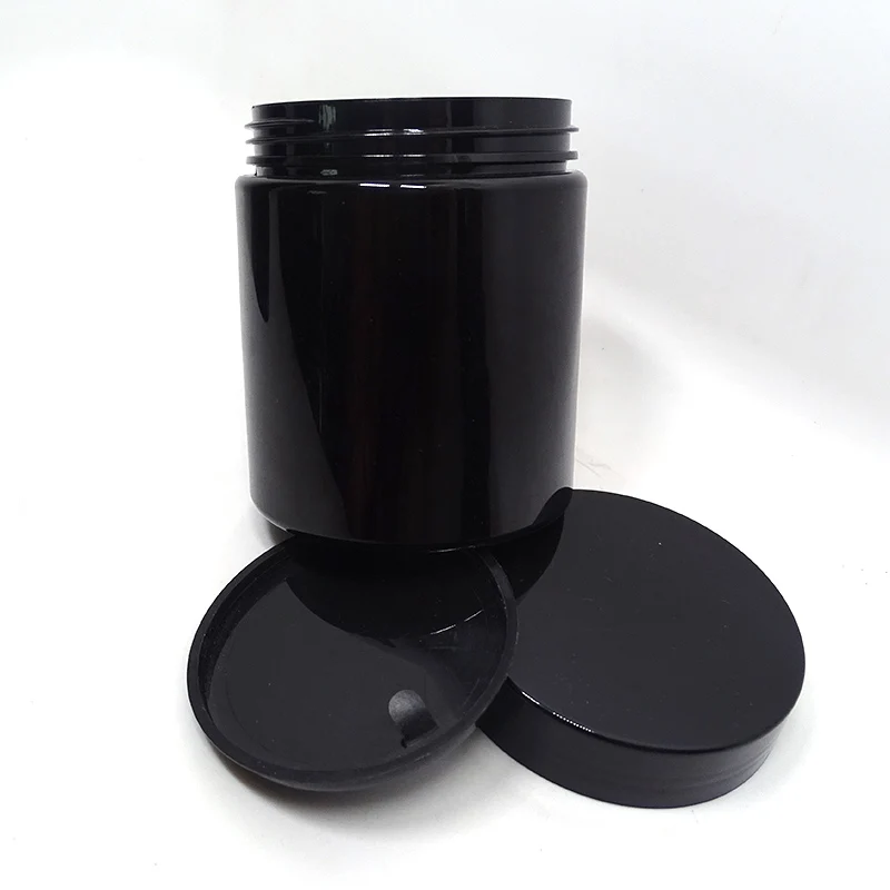 Plastic Jars Lid 200ml 500ml Round Empty Black 150ml 30g 100ml 6 Oz 250 Ml Amber Cosmetic Pet Cream 4 Oz Clear 4oz 8oz 8 Oz Plastic Jars With Lid