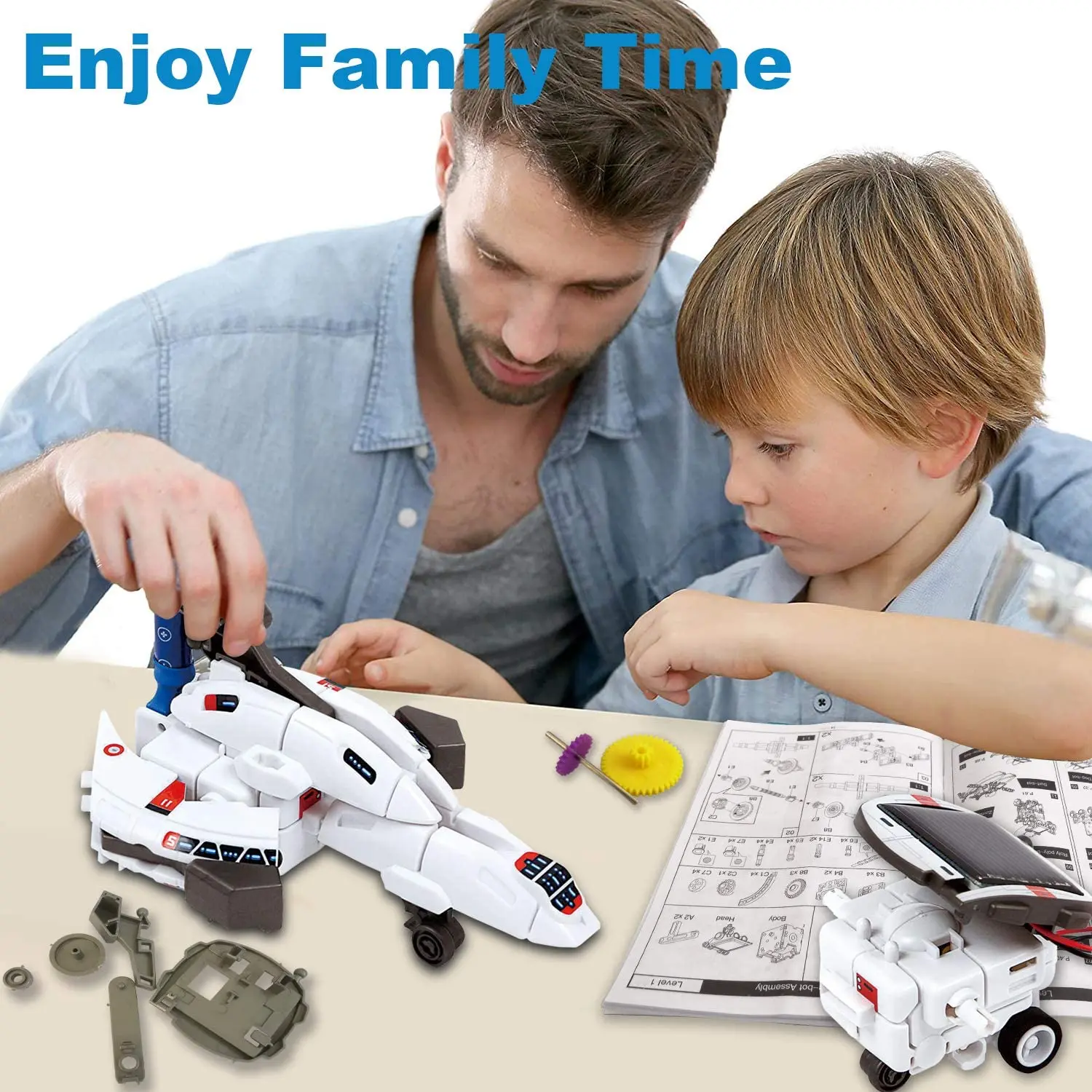 HOMOFY STEM Toys Solar Robot Kit 12-in-1 Educational Science Kits  Toys, Learning Science Building Toys-Powered by Solar