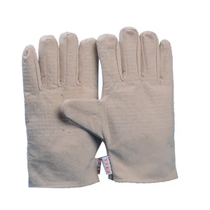 24-Line Yellow Fully Lined Canvas Safety Gloves Labor Protection Gloves Designed for Mechanics