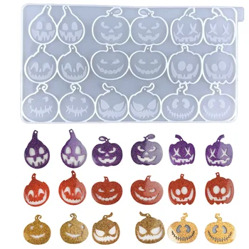 9057 Pumpkin Epoxy Pendant Molds Resin Earring Molds Earring Stud