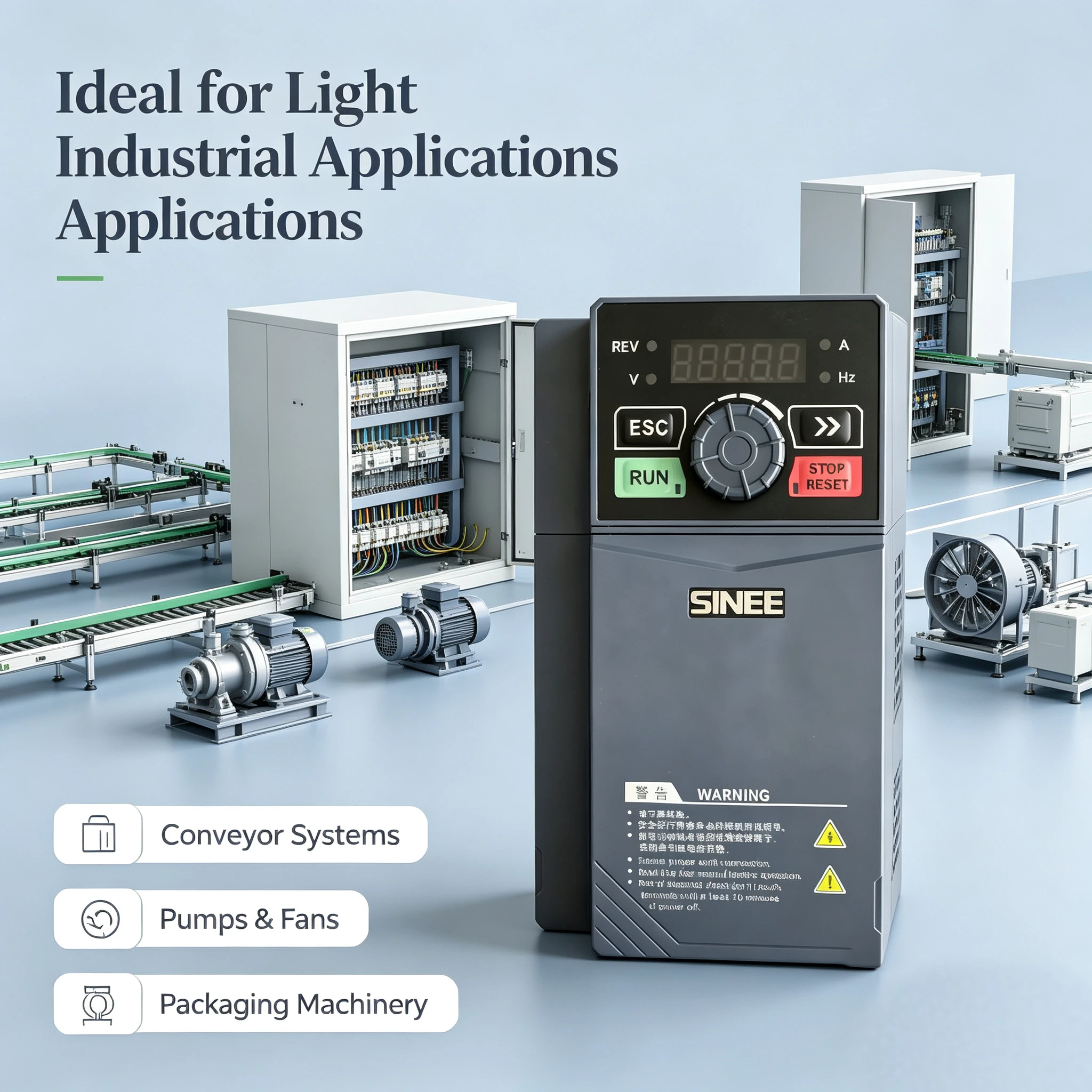Industrial Automation Motor, SINEE, EM730, 220V, 11KW - detail 6