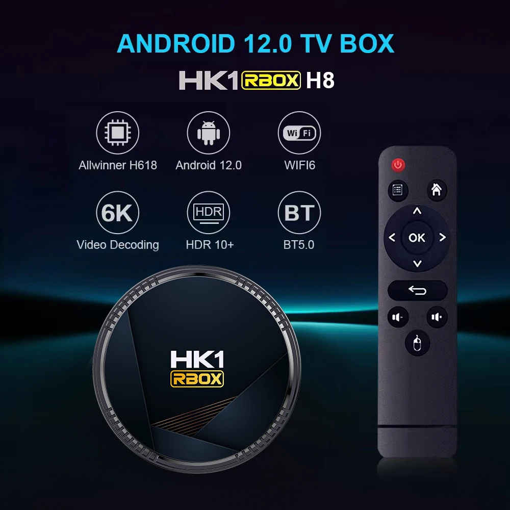 Manufacturer Wholesale Cheap TV BOX 4GB 32GB HK1 RBOX H8 Ic H618