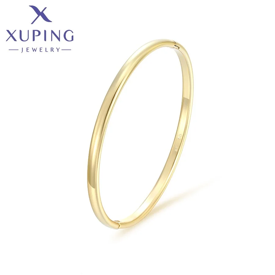 X000937699 Xuping Jewelry Mininalist Simple Smooth 14K Gold Color