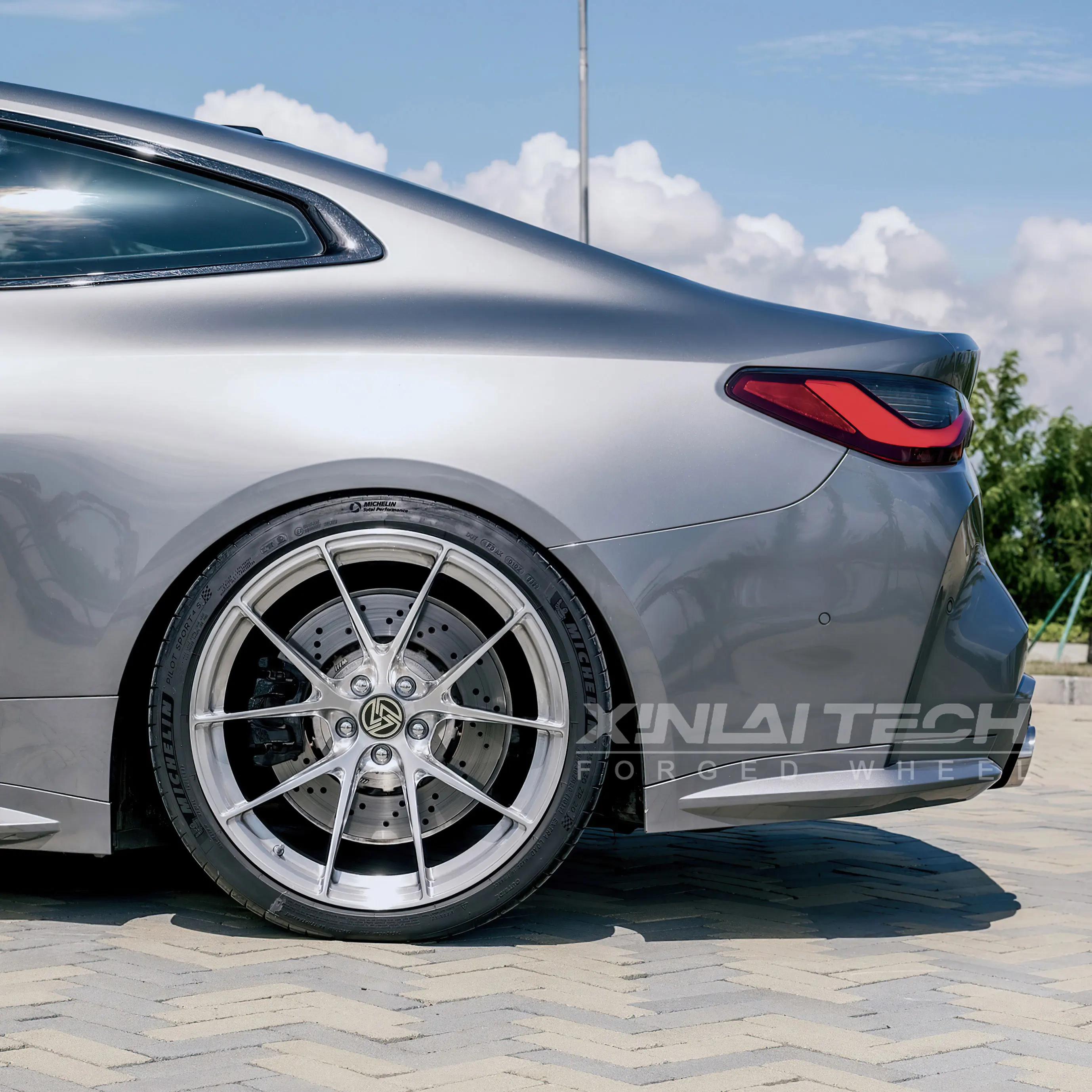 XL 1-piece Monoblock Custom Forged Wheel Deep Concave Hyper Silver Brushed Polished 5x120 5x112 5x114.3 17-24 Inch Wheel Rim - Image 3
