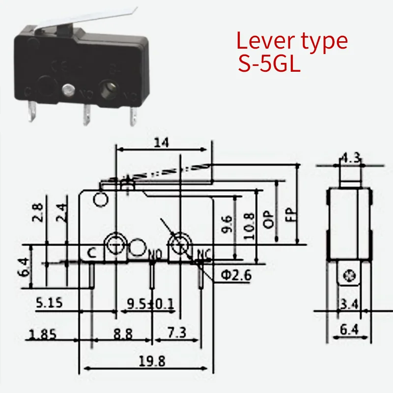 Mini Micro Switch No/nc Micro Switches 3a 5a 10a 250vac Arc Lever Snap ...