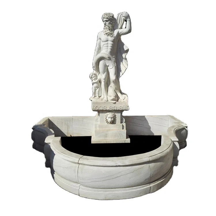 庭の装飾的な白い大理石のポセイドン像噴水彫刻 Buy 大理石噴水彫刻販売のため 結婚式の装飾噴水彫刻 装飾屋外水壁泉彫刻 Product On Alibaba Com