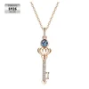 Collar de moda de plata S925 con baño de oro rosa de 18k
