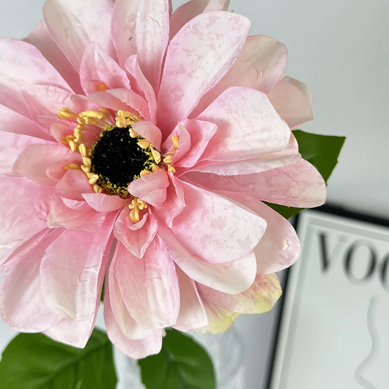 Handgemachte groe weie rosa Single Stem knstliche Seide Dahlie Blumen|  Alibaba.com