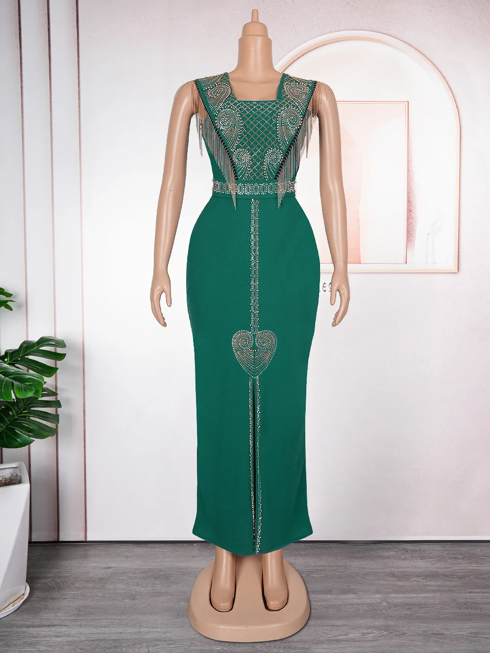 2024 Christmas Party Sequins Dresses African Women's Evening