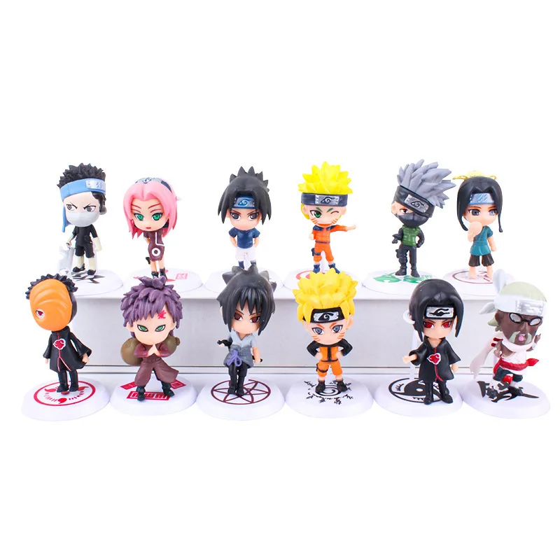 Wholesale high quality 6 style anime Narutos pvc action model figure toys Narutos action figure