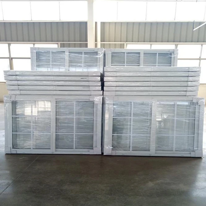 Clear Glass Custom Sliding Window Grill Design Upvc Pvc Vinyl Plastic Frame Window Double Glazed Sound Insulation Slide windows