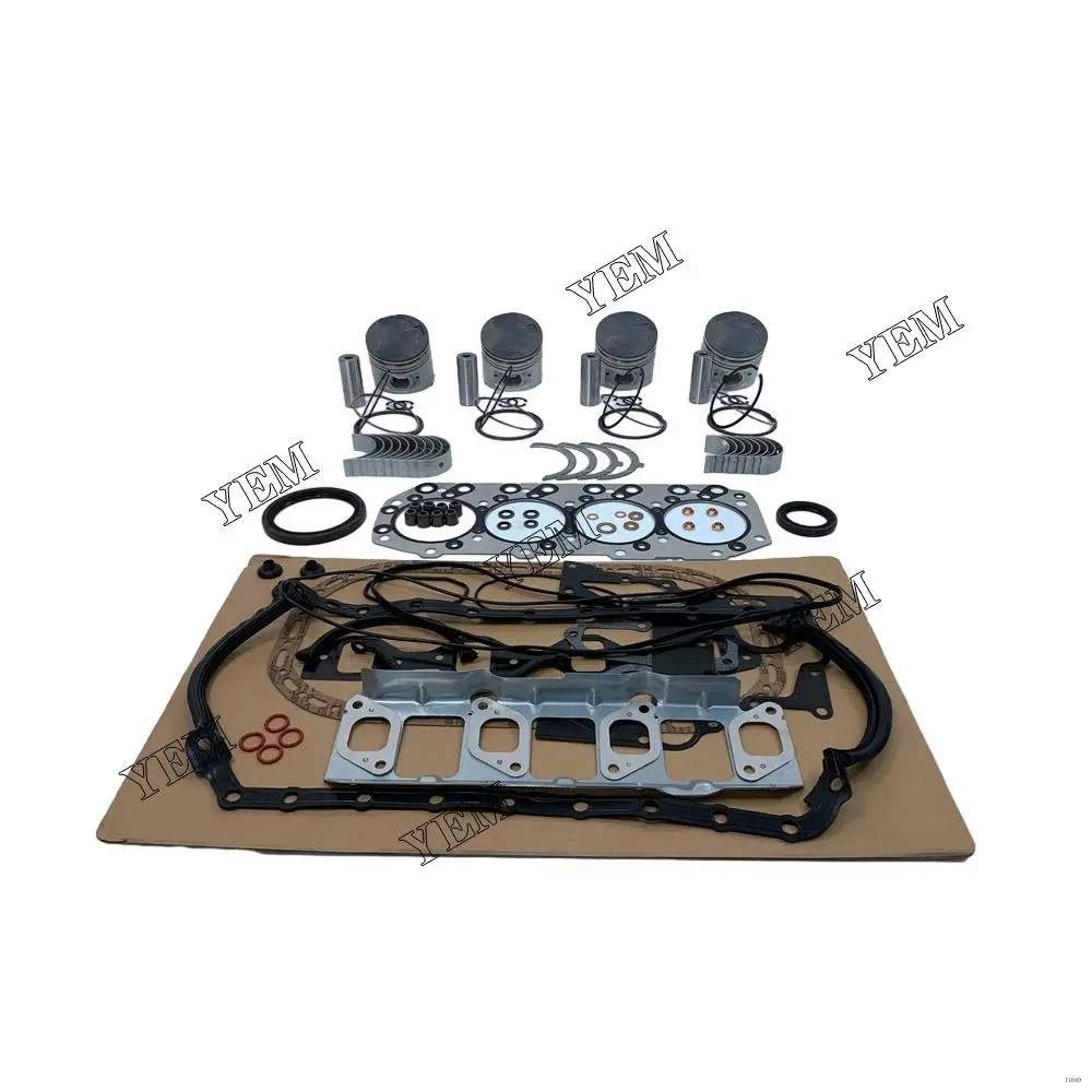 Overhaul Rebuild Kit With Piston Rings Head Gasket Set Bearings For Mitsubishi 4M40 Original Excavator Part