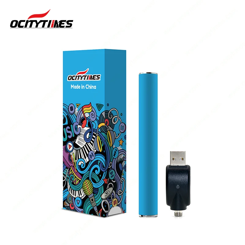 2021 Ocitytimes Bottom LED/USB 510 Vape Pen Battery Rechargeable Auto Batteries