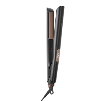 FMK Hot Selling 1"  Hair Straightener  Adjustable Temperature Hair Straightener PTC Heating Hair Flat Iron for Salon