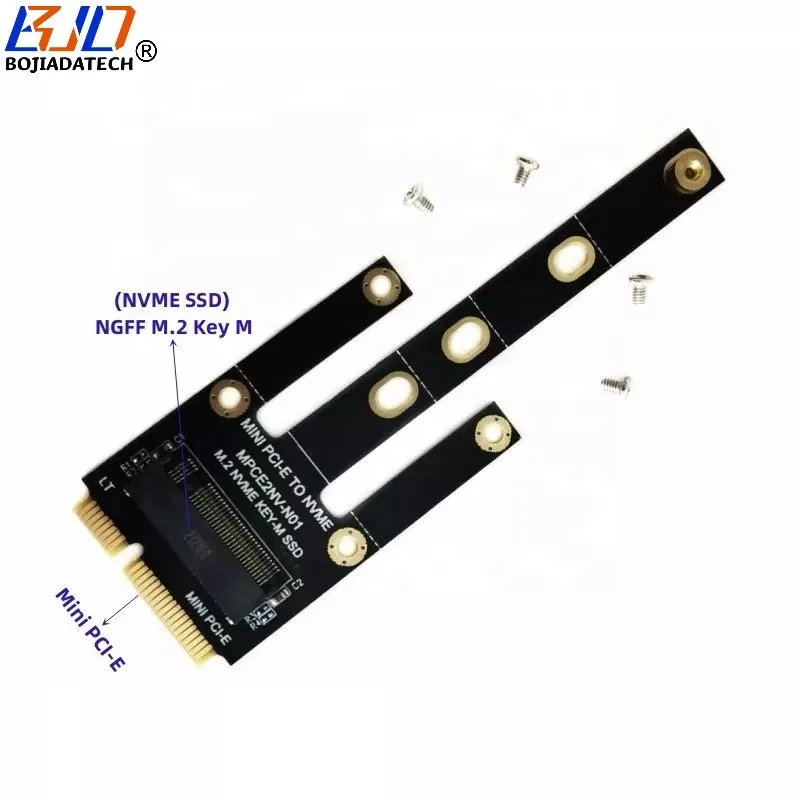 Kartu konverter kartu adaptor NVME SSD Mini, PCI-E antarmuka MPCIe ke  NGFF m-key 2230 2242 2260 2280 M2