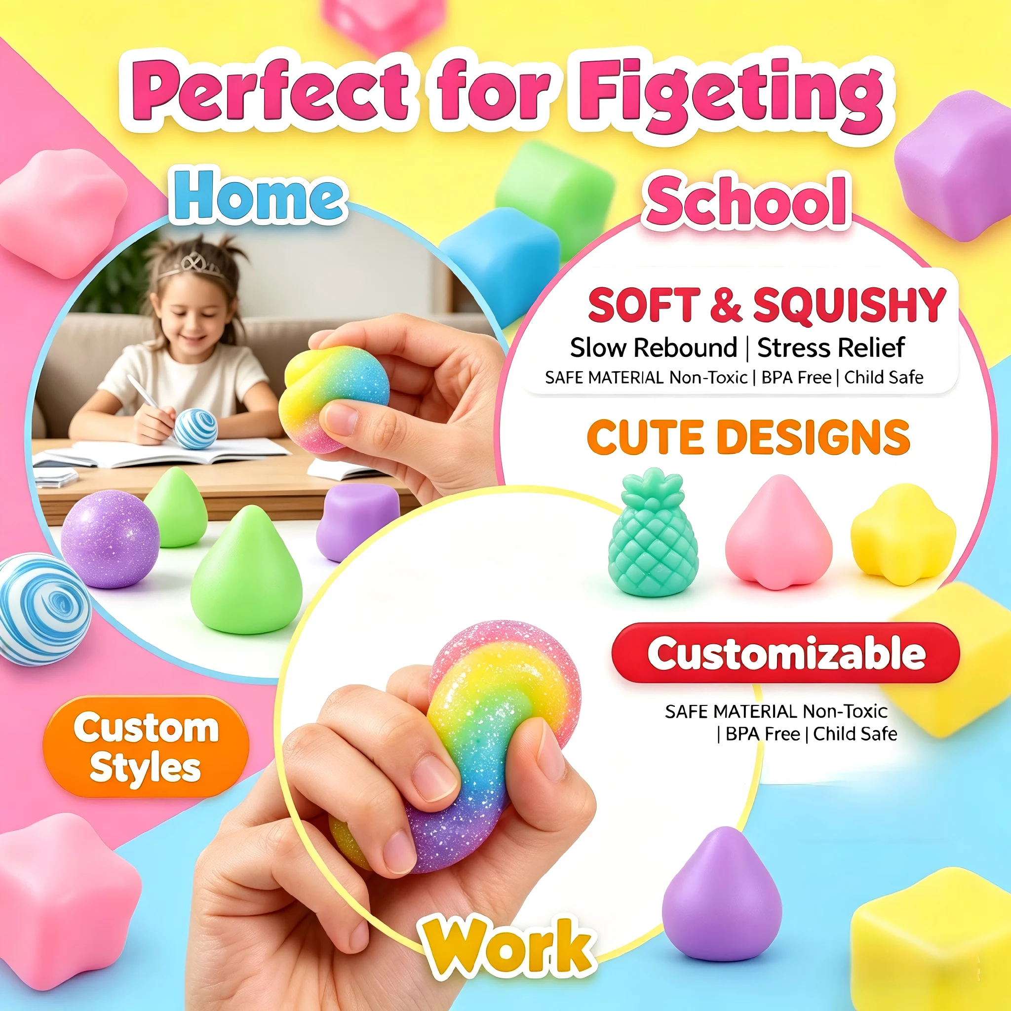 Fidget kub anti-stress leksak sensorisk squishy leksak_voghion.com