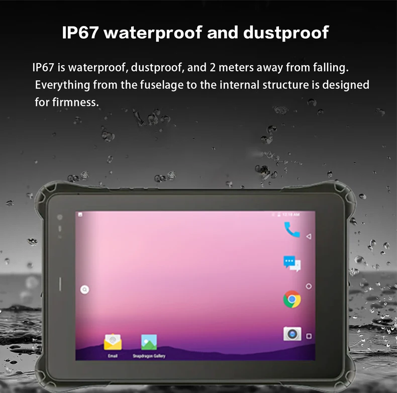 8 Inch Rugged Tablet Industrial Touchscreen Gsm Pos Handheld Terminal