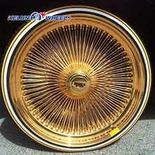 2023 new arrival high performance China customized  all gold    22"24"26"28"30" wire wheel
