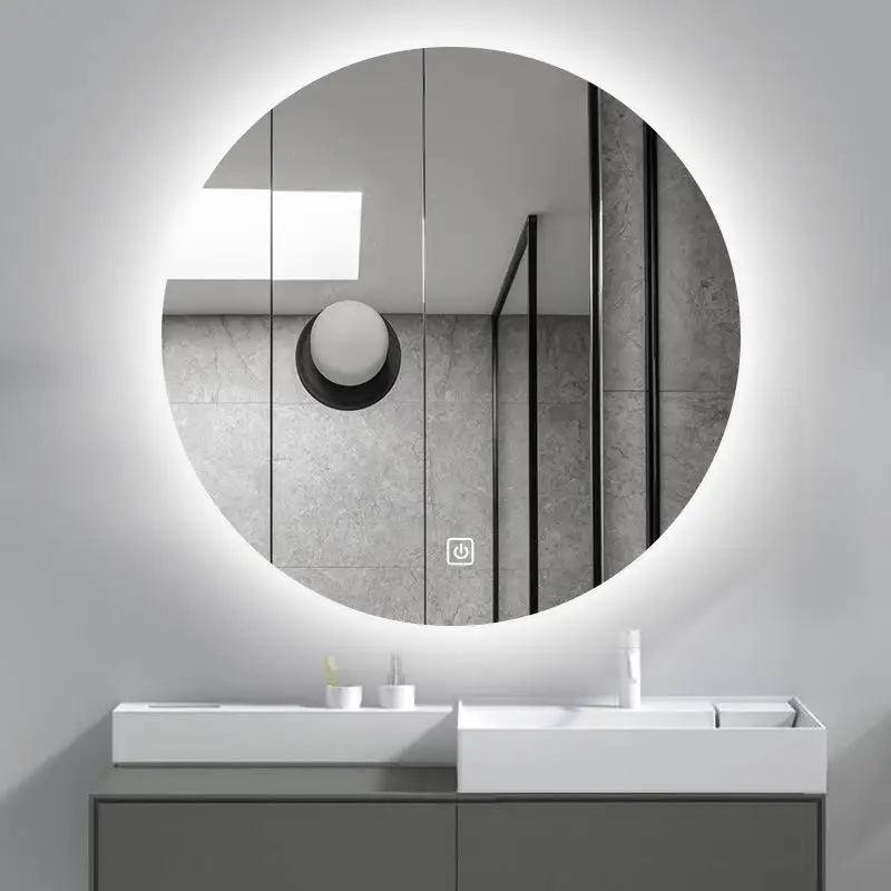 product multi scene smart bathroom mirror led bathroom mirror modern touch sensor mirror for various bathroom space-0
