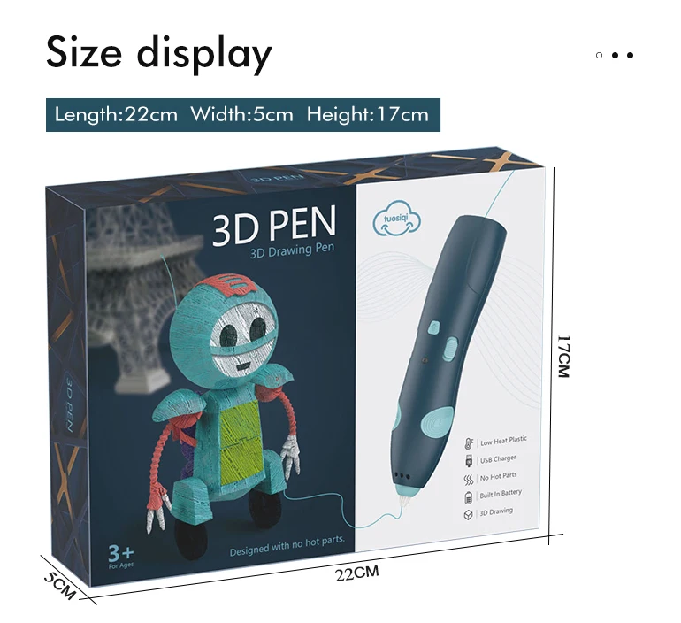 Creative Graffiti Art Drawing Toy Kids Diy Lapicero 3d Printing Printer Temperature 3d Printing Drawing Pen for Kids