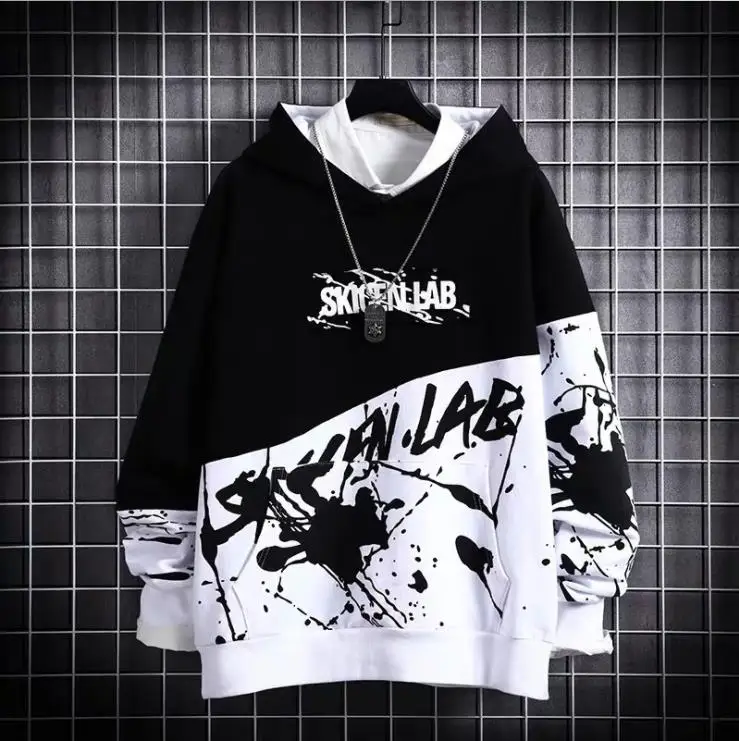 korean oversized moletom com capuz mens