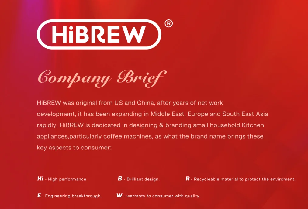 Hibrew H10a 58mm Portafilter Black Semi Automatic Espresso Cappuccino