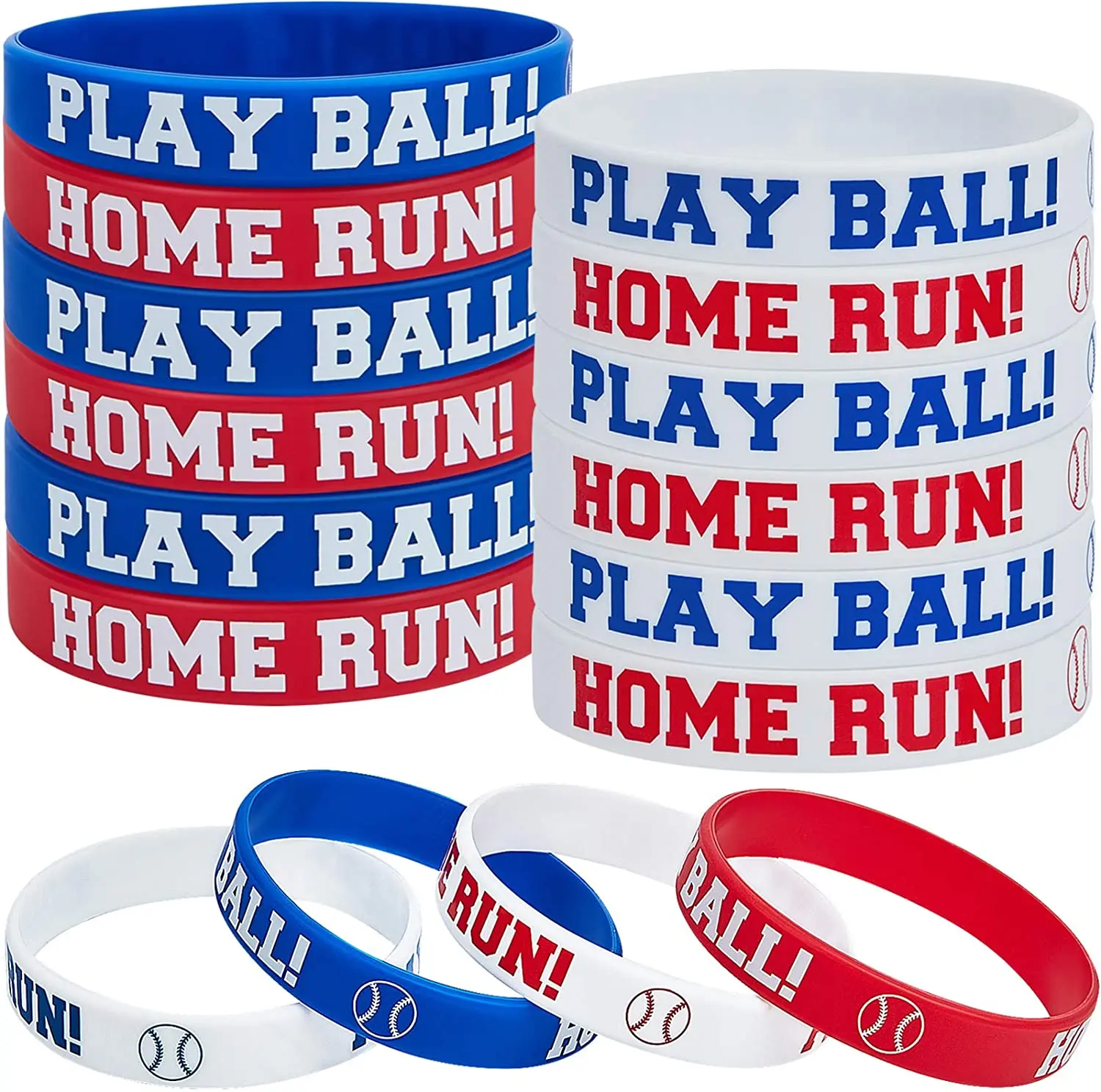 baseball silicone bracelets