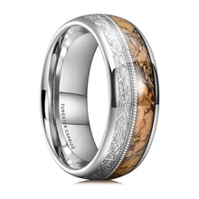 Wholesale Fashion Rings Jewelry Tungsten Wedding Band for Men Ring Arrow/Guitar String Inlay Promise Ring for Him Comfort Fit