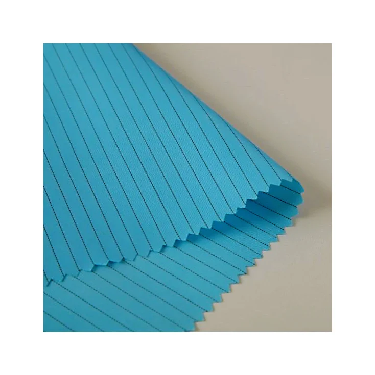 100% polyester 0.5 stripe antistatic strip fabric, chemical filament