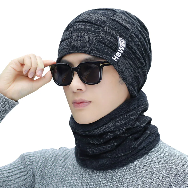 Высококачественная Шапка-бини шарф флисовые