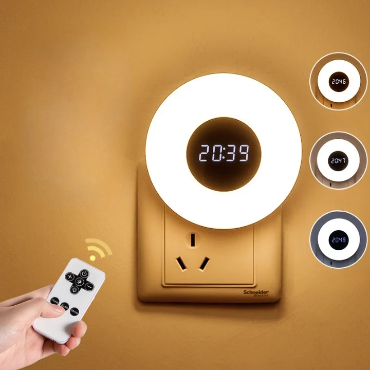Remote Control Bedroom Baby Feeding Timed Socket Wall Plug Night Lights