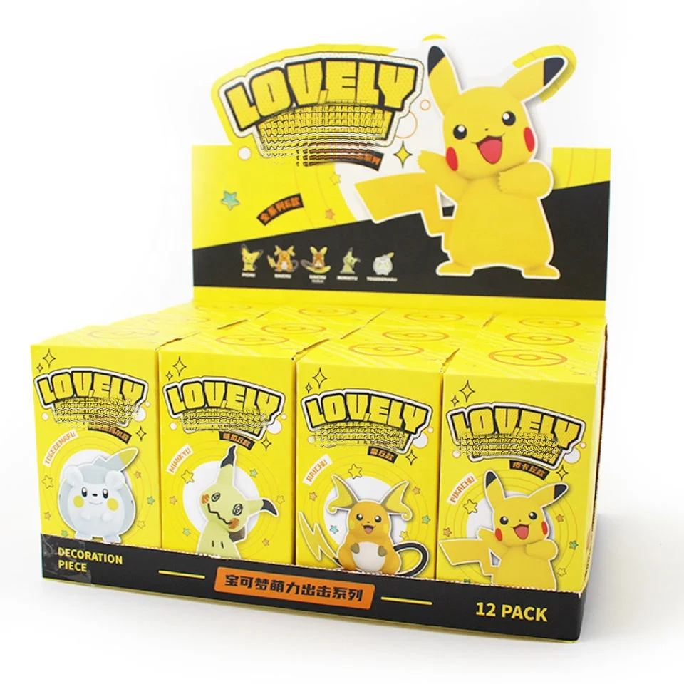 Kawaii Pokemoned Mini PVC Anime Figures Mystery Box Toys Pikachu Children's Christmas Toy Gift Blind Box Display for Kids