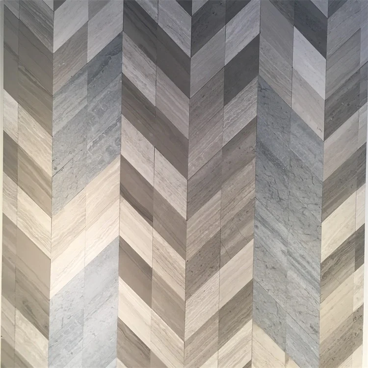 product nature guizhou wood marble irregular wall mosaic tiles wooden grain marble tiles-4